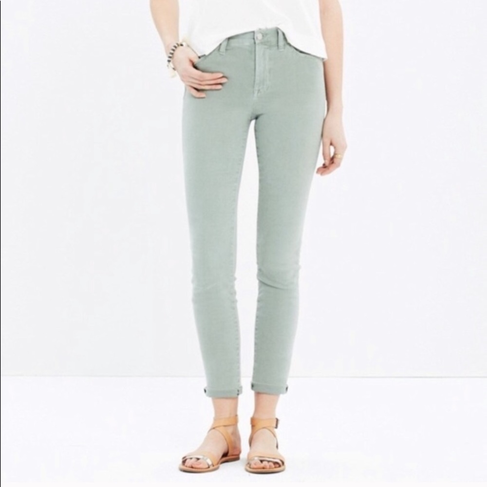 Madewell Stretchy Sage High Rise Crop Jeans 27